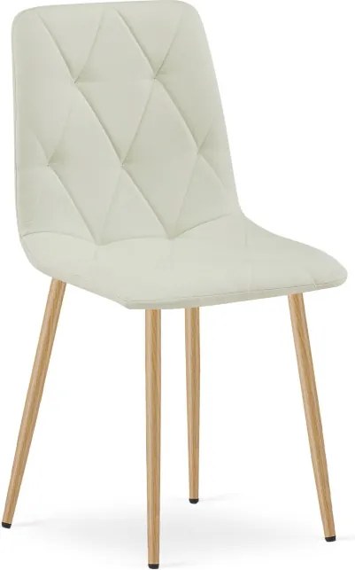 Jedálenská stolička LIBRA béžová / hnedé nohy