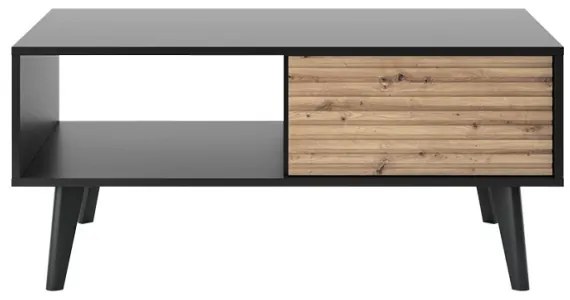 Konferenčný stolík WILLOW 46x104 cm čierna/dub artisan