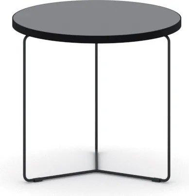 Okrúhly konferenčný stôl TENDER, priemer 50 cm, výška 48 cm, grafit