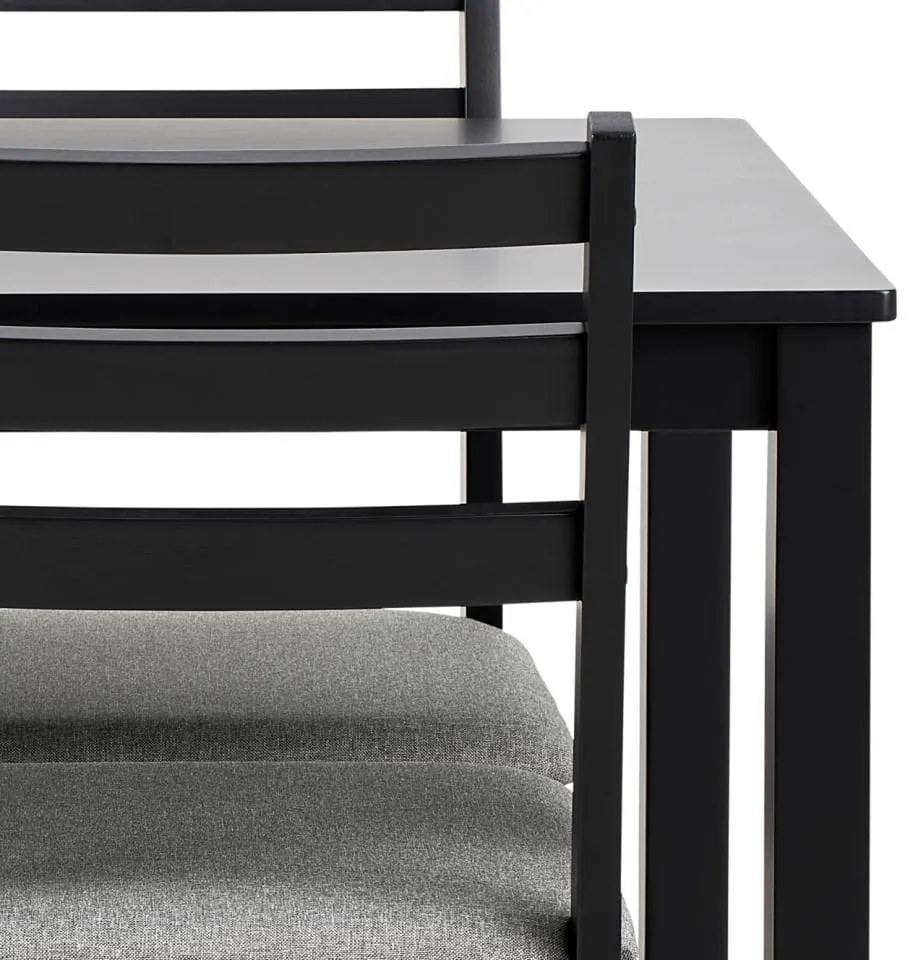 Jídelní set Alicante černý/šedý