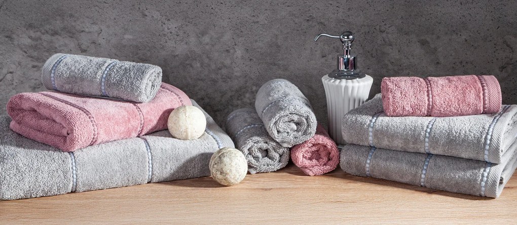 BAVLNENÝ UTERÁK MARI6 30X50 CM RUŽOVÁ