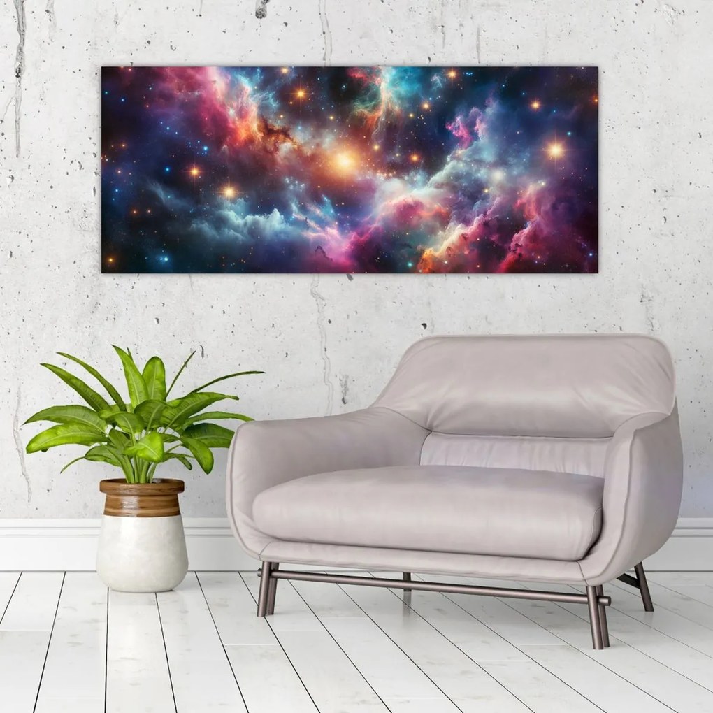 Obraz - Temný vesmír (120x50 cm)