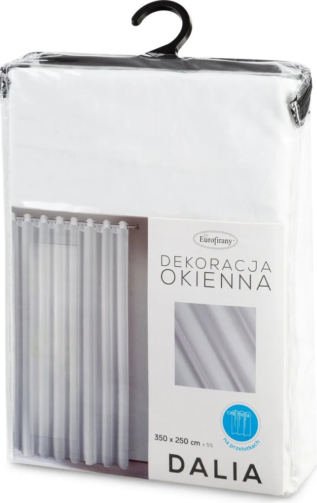 ZÁCLONA NA KRÚŽKOCH DALIA 350X250 CM BIELA