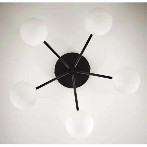 Jupiter 2049 - Prisadený luster PRATO 5xG9/14W/230V čierna/biela