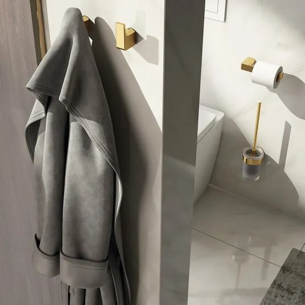 Gedy - Držiak toaletného papiera PIRENEI matná zlatá