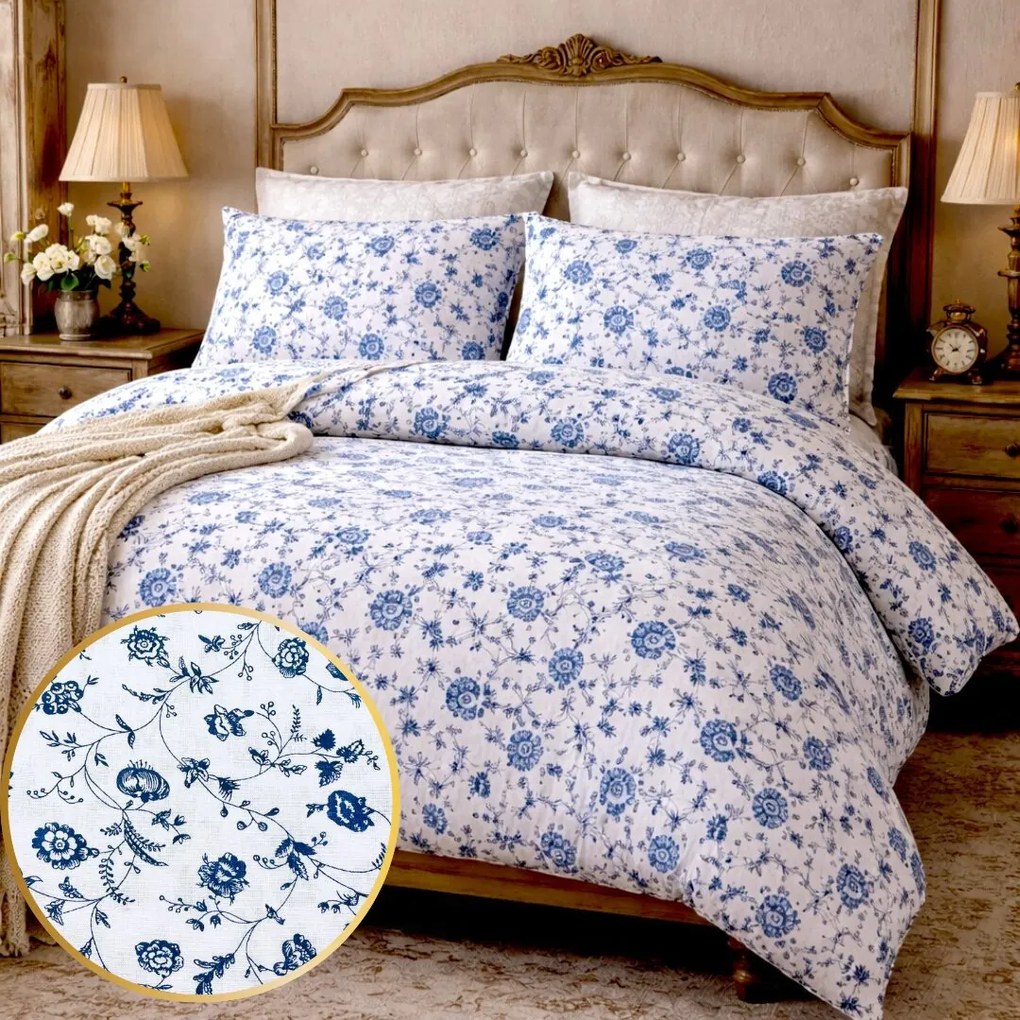 Obliečky bavlnené Barbora 140x200cm+90x70cm TiaHome