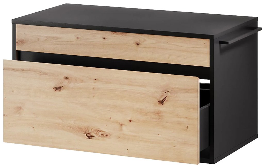 Závěsná skříňka pod umyvadlo Mossa 58 80 cm dub Artisan/černá
