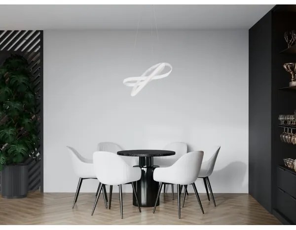 LED Stmievateľný luster na lanku LED/70W/230V 3000-6500K biela + diaľkové ovládanie