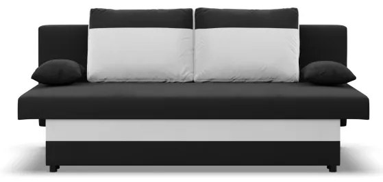 Pohovka NOLA rozkladacia, čierna / biela