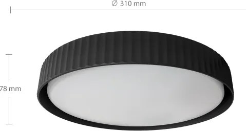 Brilagi - LED stropné svietidlo LUCIA LED/24W/230V priemer 31 cm čierne