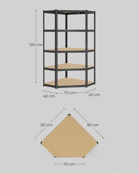 Rohový regál GLR080B01