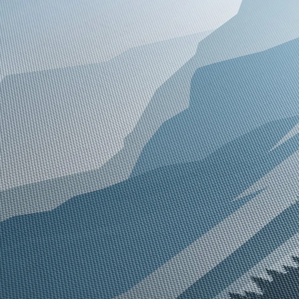 Obraz - Hory pohľadom grafika (90x60 cm)