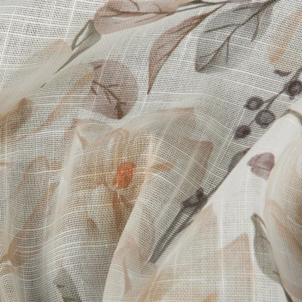 ZÁVES NA KRÚŽKOCH AMARA 140X250 CM KVETY