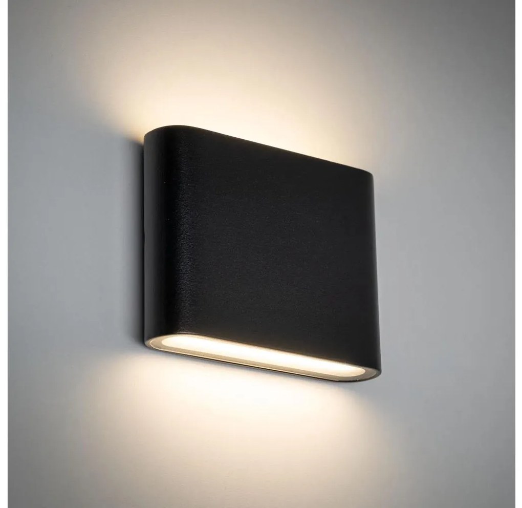 LED Vonkajšie nástenné svietidlo ARWENA 2xLED/3W/230V IP54 čierna