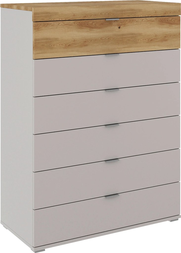 XXXLutz KOMODA, dub, farba duba, svetlosivá, 90/123/47 cm Dieter Knoll - Komody - 000003009620