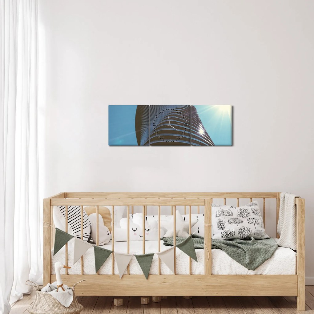 Obraz - Architektúra (s hodinami) (90x30 cm)