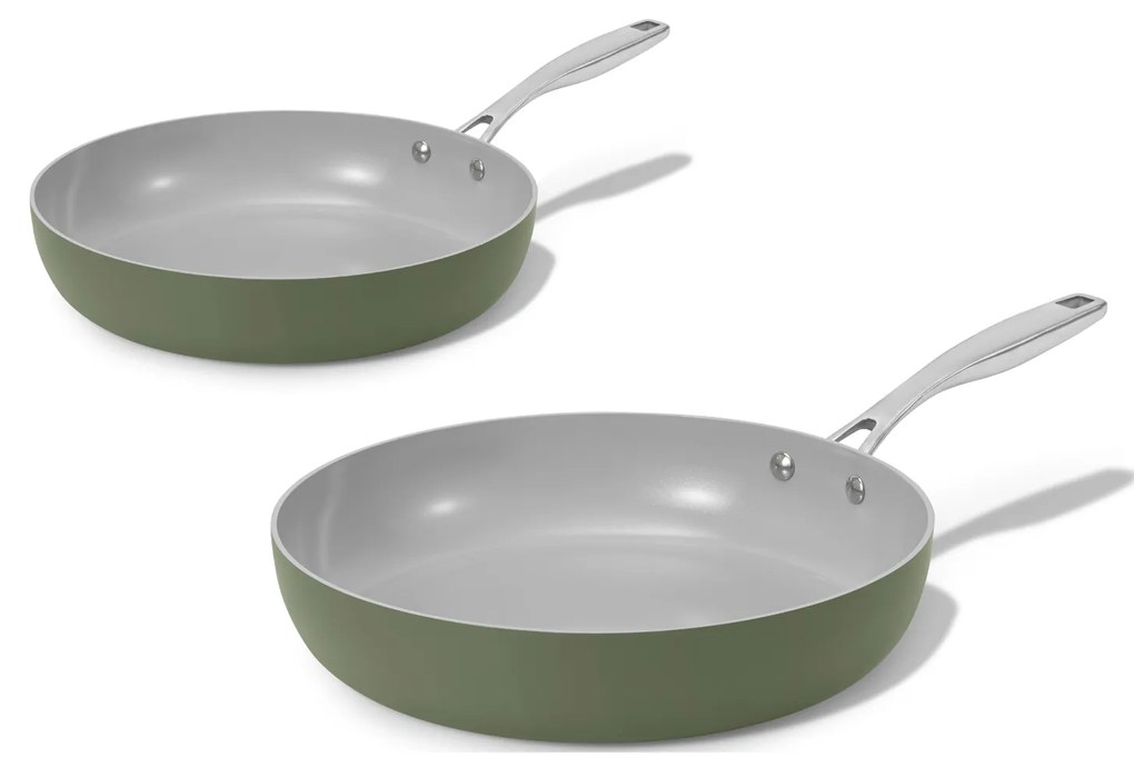 Elmich Základná sada keramických panvíc Vital olivovo zelená, 2 ks