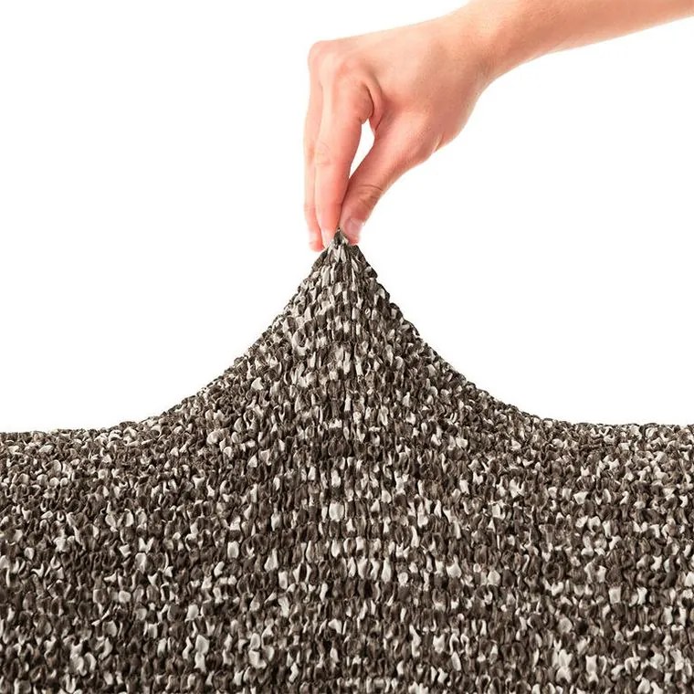 Bielastické poťahy GLORIA hnedá rohová sedačka (š. 350 - 530 cm)