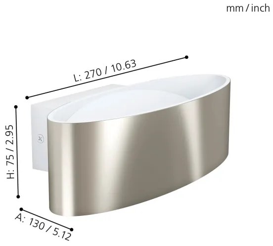 Eglo 98543 - LED Nástenné svietidlo MACCACARI LED/10W/230V