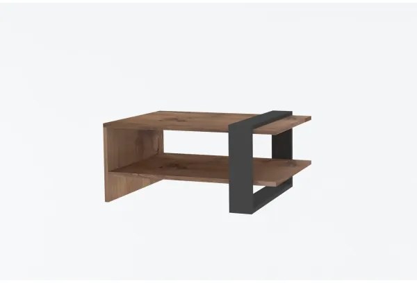 Konferenčný stolík OVA 35x80 cm hnedá/antracit