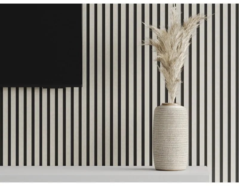 Mexen Lam-B, stenové lamely 275 × 31,5 cm, HDF doska 4 mm, ľan sivý, S100-275317-2812-068