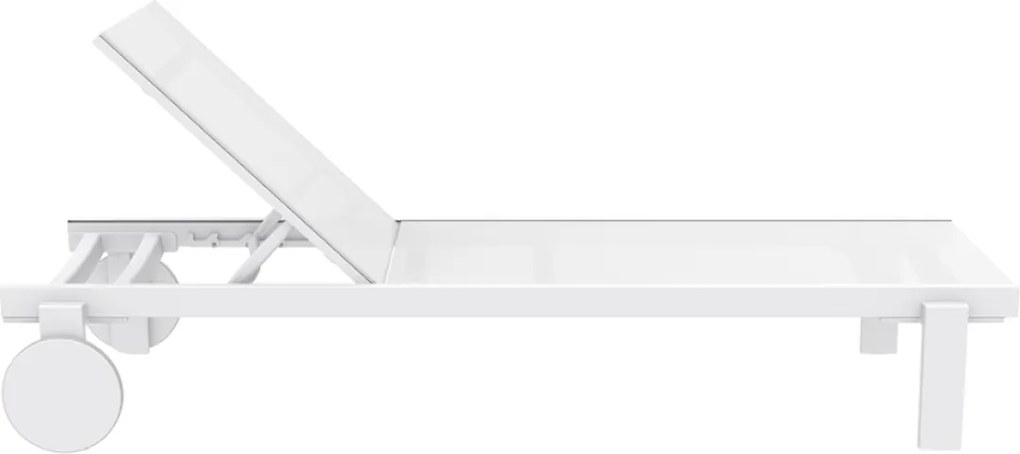 CASABLANCA záhradné lehátko white/white