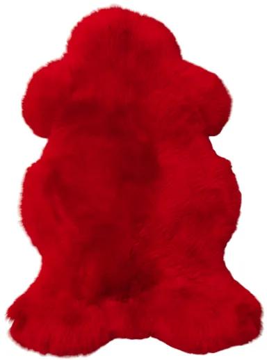 ovčia kožušina červená Veľkosť: 90-110cm x 50-60cm
