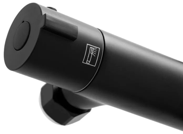 Sprchová termostatická súprava FLOW - čierna - hlavica 20x20 cm