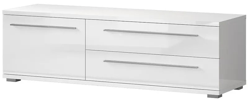 TV stolík Piano TV150-1K2F/PN-70/KA/70 lakované crystal white
