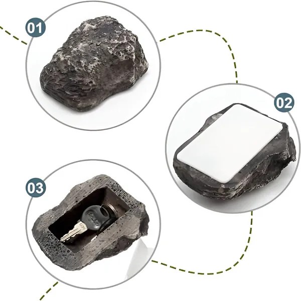 Home &amp; Marker Vonkajšia utajená schránka na kľúče v tvare kameňa