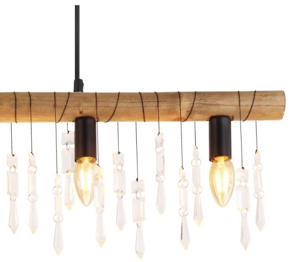 Globo 15532-5H - Luster na lanku KIRA 5xE14/40W/230V čierna/hnedá