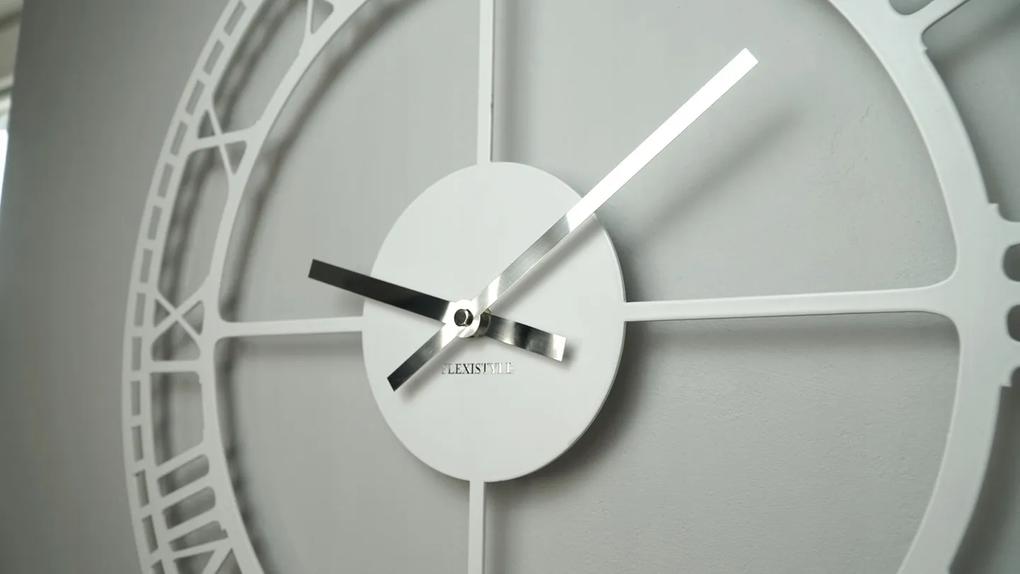 Dekorstudio Moderné hodiny na stenu Vintage retro - biele