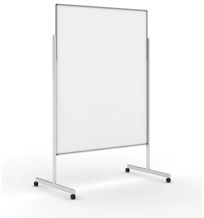 Informačná a moderačná tabuľa na kolieskach, 1200 x 1500 mm, lakovaná
