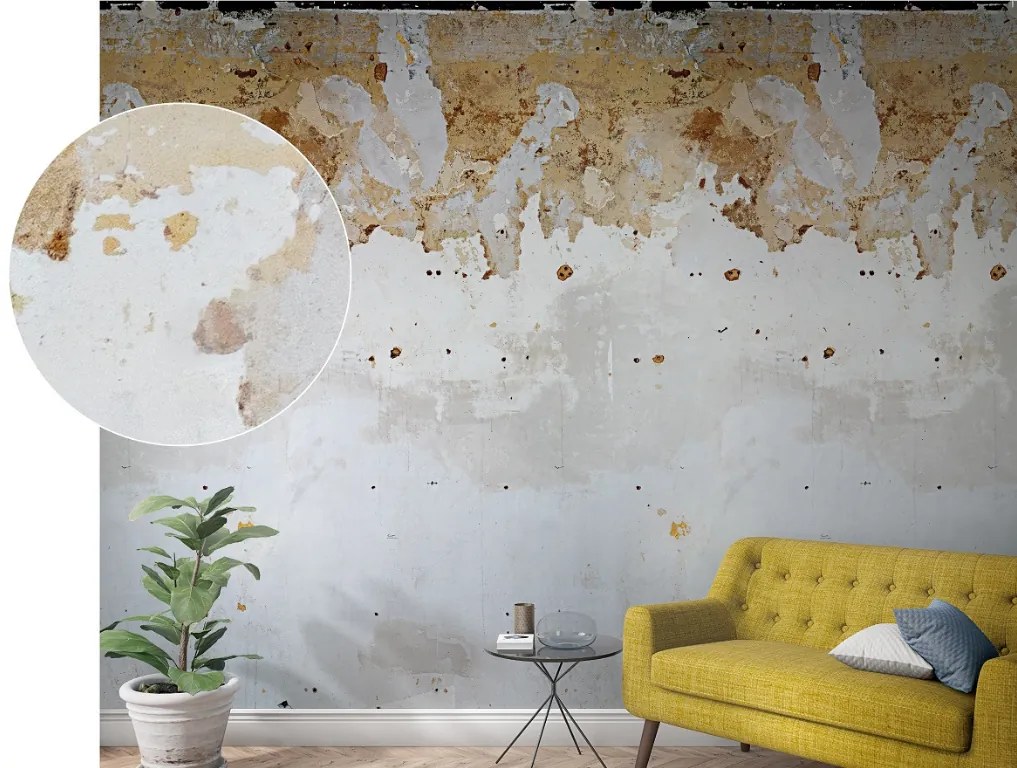 Nástenná umývateľná tapeta mural IMITÁCIA BETÓNU béžová