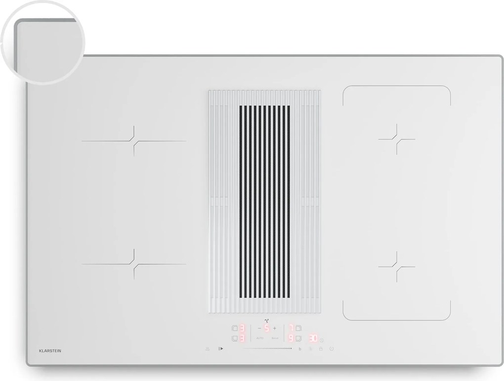 Klarstein Indukčná varná doska Velaire s digestorom | 4 varné zóny | 8400 W | 80 cm