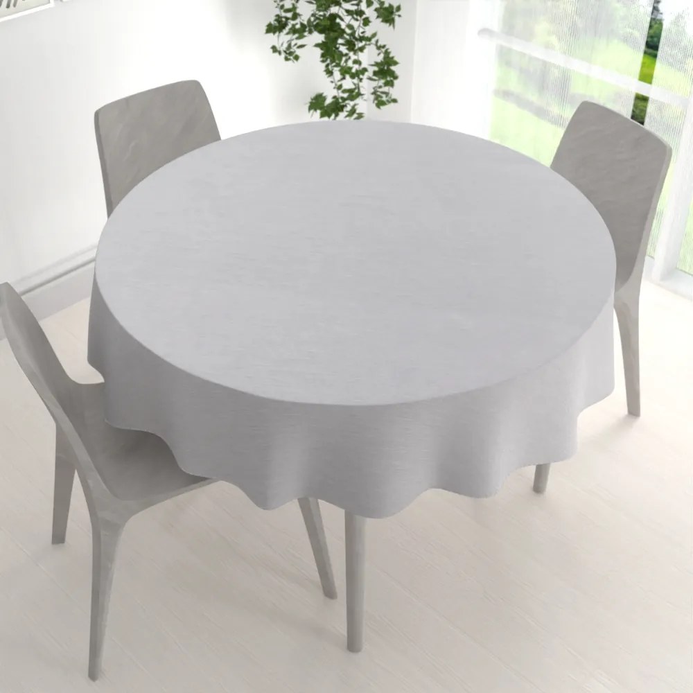 Biante Teflónový okrúhly obrus TF-067 Sivý režný Ø 70 cm