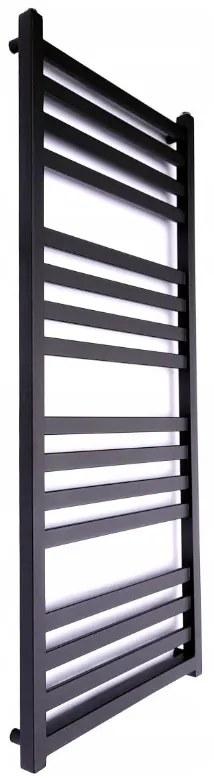 Regnis LOX, vykurovacie teleso 430x1800mm so stredovým pripojením 50mm, 715W, čierna matná, LOX180/40/D5/BLACK