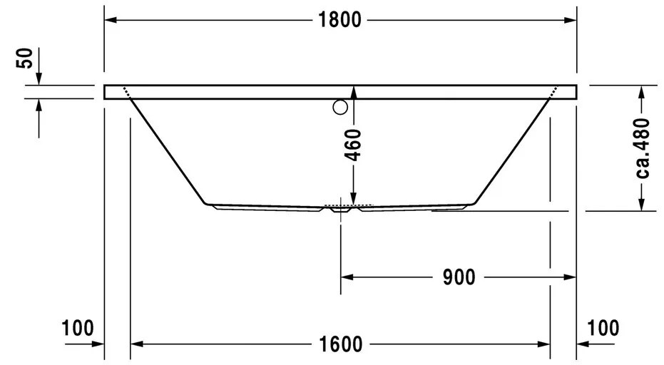 Duravit Vero - Vaňa 1800x800 mm, biela 700135000000000