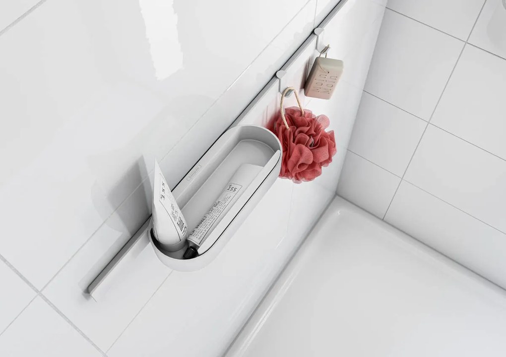 Hansgrohe WallStoris, sada do sprchy, biela matná, HAN-27967700