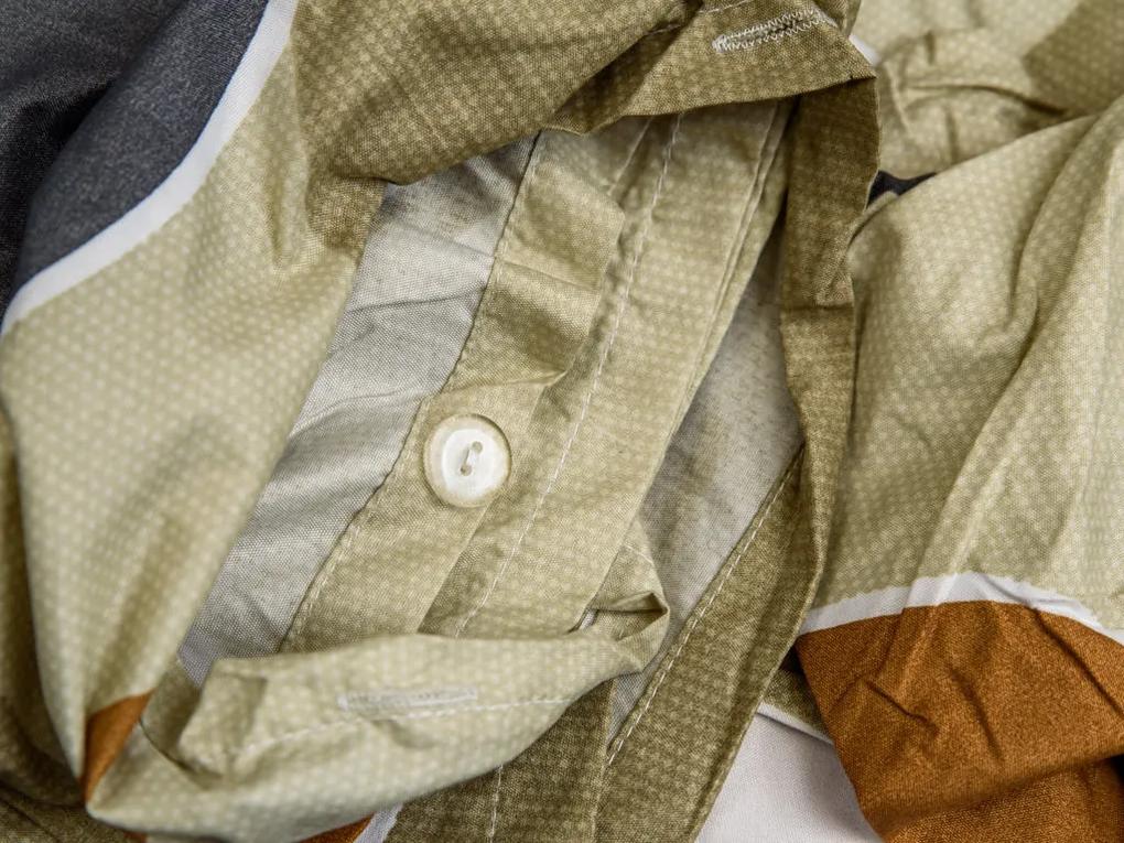 Bavlnené obliečky PINZON hnedé + obliečka na vankúšik 40 x 50 cm zadarmo