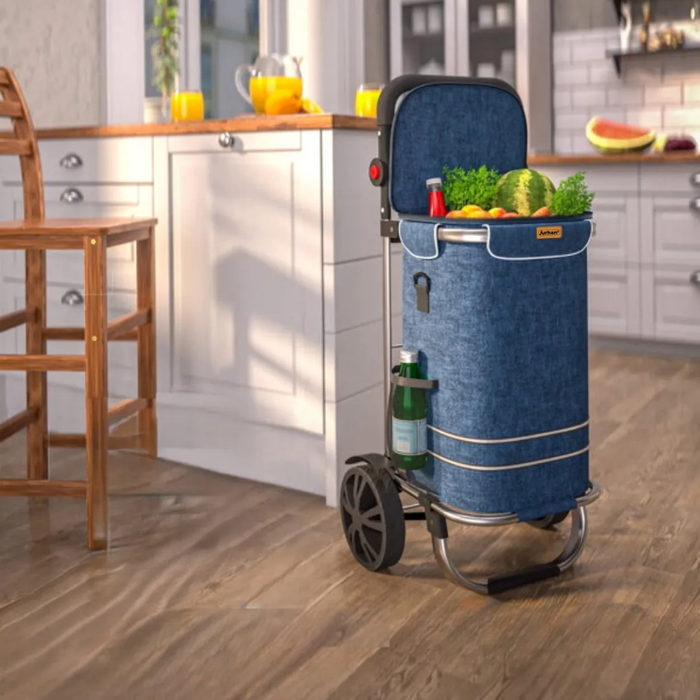Jurhan Nákupná taška na kolieskach EASY, 50l, modrá