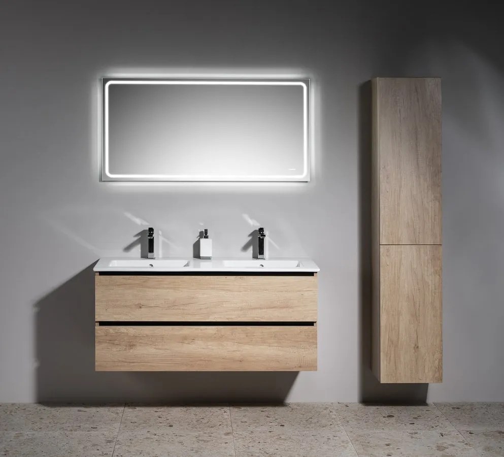 Sapho Sapho, EZARA dvojumývadlová skrinka 120x55x46cm, dub cuneo, EZ121-2525