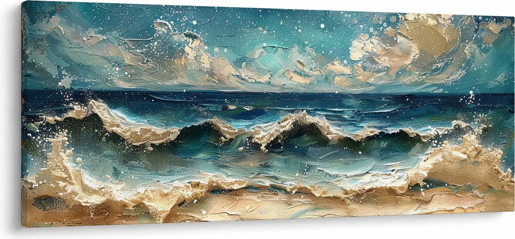 Obraz - Maľba mora (120x50 cm)