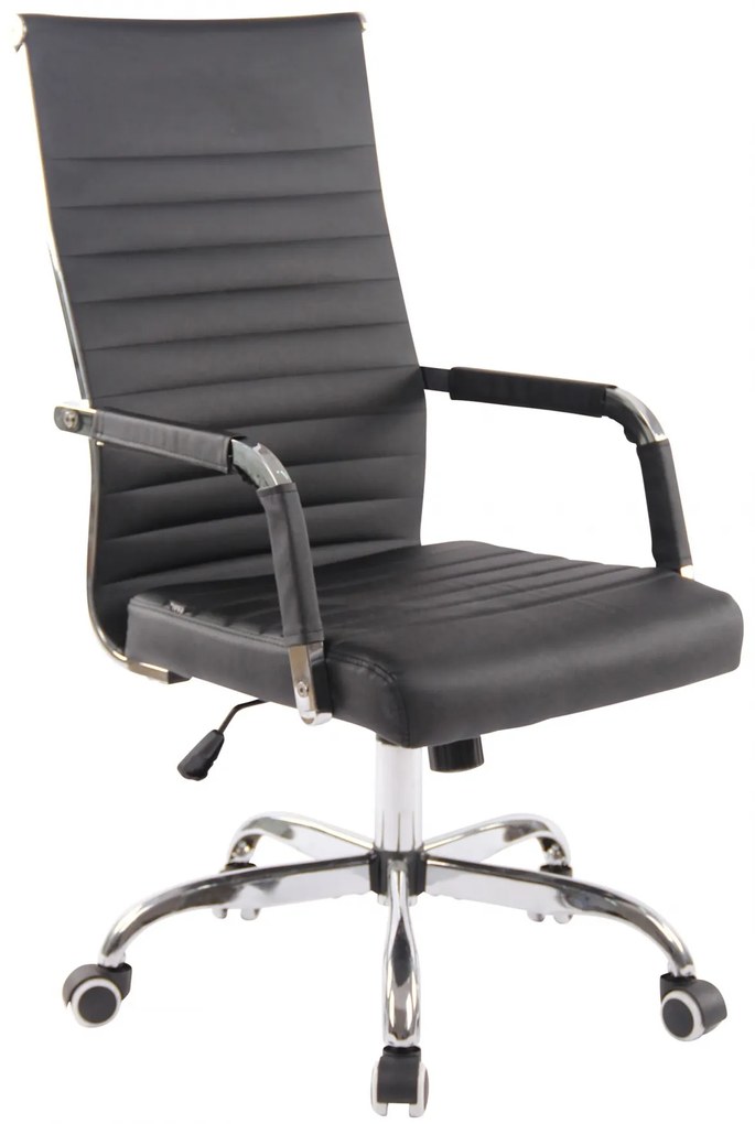 Kancelárska stolička Amadora - koženka - Čierna