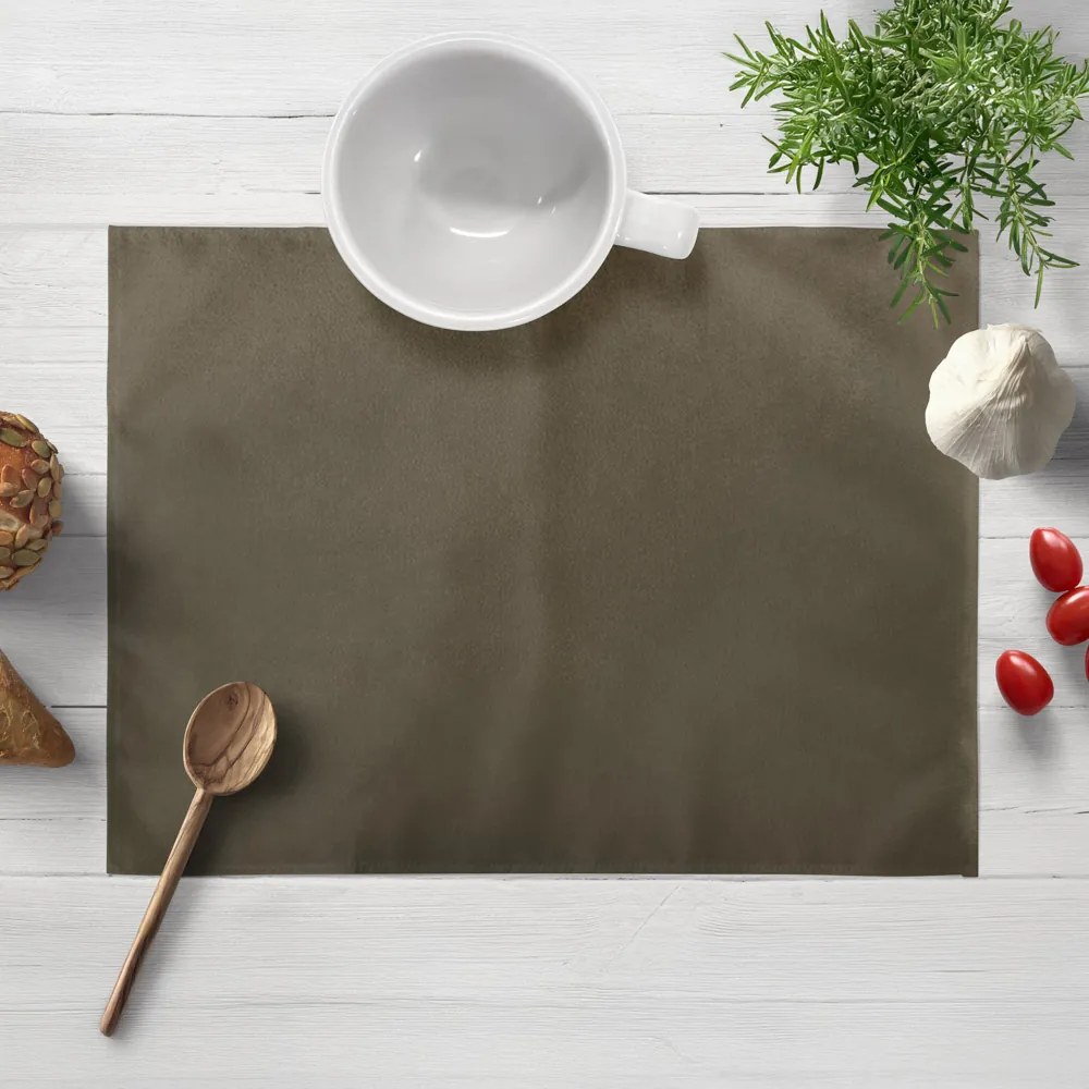 Biante Zamatové prestieranie na stôl SV-031 Hnedá khaki 35x45 cm
