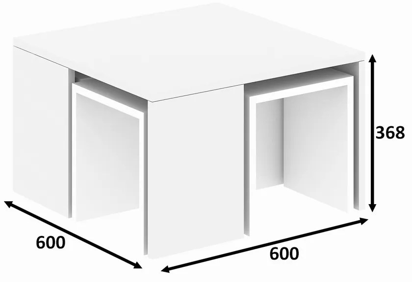 Konferenčný stolík Ortanca White
