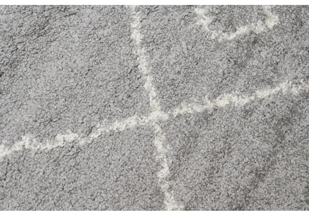 Kusový koberec shaggy Prim šedý 80x150cm