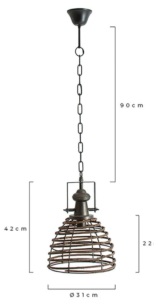 Stropná lampa anagóna ø 31 cm hnedá MUZZA