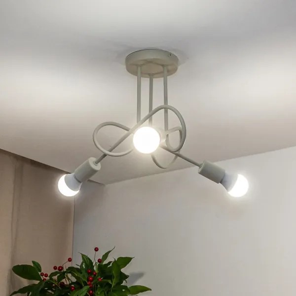 Prisadený luster OXFORD 3xE27/15W/230V krémový