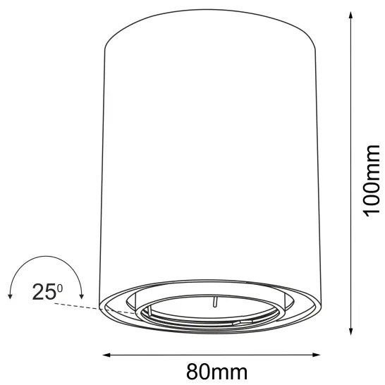 Brosline 1259 - Bodové svietidlo POINT 1xGU10/10W/230V biele